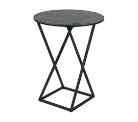 Стол М100 ДП1-03-05 480*480*620 Фотопечать «Кофе хаус», черный матовый | Интернет магазин мебели и декора LifeDekor