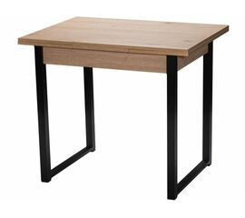 Стол М102 «Алан» ДП1-01-11 900(1200)(1500)*670, ЛДСП:Дуб Эврика, Н/стола (Черный матовый) | Интернет магазин мебели и декора LifeDekor