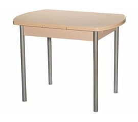 Стол М2 ДП1-02-04 1000(1600)*670, ЛДСП:Дуб светлый, Н/стола прямые Металлик | Интернет магазин мебели и декора LifeDekor