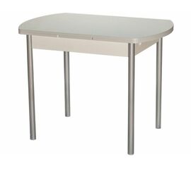 Стол М2 ДП1-02-04 1000(1600)*670, ЛДСП:Жемчуг, Н/стола прямые Металлик | Интернет магазин мебели и декора LifeDekor