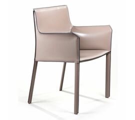 Стул с подлокотниками Barrie, кожа капучино | Интернет магазин мебели и декора LifeDekor