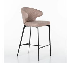 Стул полубарный Richard, замша бежевый | Интернет магазин мебели и декора LifeDekor