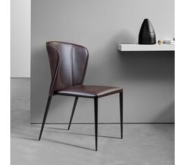 Стул Albert, кожа коричневый | Интернет магазин мебели и декора LifeDekor