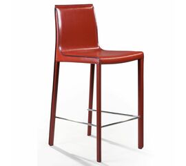 Стул полубарный Barrie, кожа ретро-красный | Интернет магазин мебели и декора LifeDekor