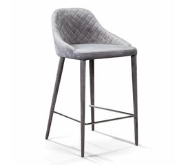 Стул полубарный Douglas, бархат серый | Интернет магазин мебели и декора LifeDekor
