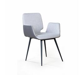 Стул с подлокотниками Adam, рогожка комби серый | Интернет магазин мебели и декора LifeDekor