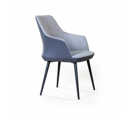 Стул с подлокотниками Frank, рогожка комби серый | Интернет магазин мебели и декора LifeDekor