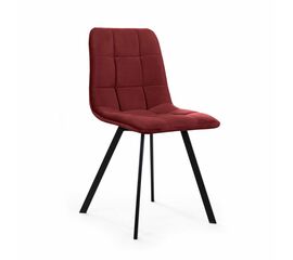 Стул UNO, бархат красный 16 / чёрный профиль | Интернет магазин мебели и декора LifeDekor