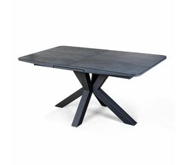 Стол раскладной Lincoln (160+40 см) глазурованное стекло черный | Интернет магазин мебели и декора LifeDekor