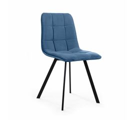 Стул UNO, бархат синий 29/ чёрный профиль | Интернет магазин мебели и декора LifeDekor