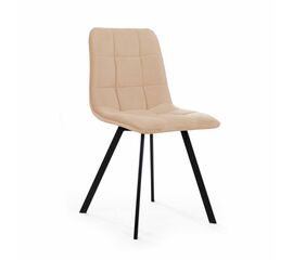 Стул UNO, бархат бежевый 5 / чёрный профиль | Интернет магазин мебели и декора LifeDekor