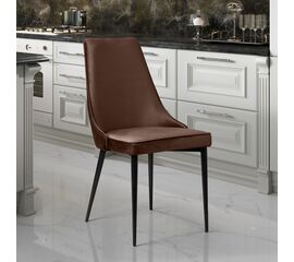 Стул Oliver, бархат коричневый 12/ чёрный конус | Интернет магазин мебели и декора LifeDekor