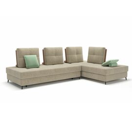 Reef диван-кровать угловой замша бежевый | Интернет магазин мебели и декора LifeDekor