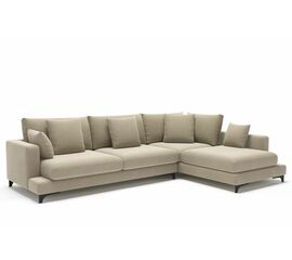 Oscar диван с терминальным углом рогожка бежевый | Интернет магазин мебели и декора LifeDekor