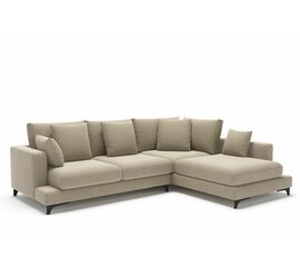 Oscar диван малый с терминальным углом рогожка бежевый | Интернет магазин мебели и декора LifeDekor