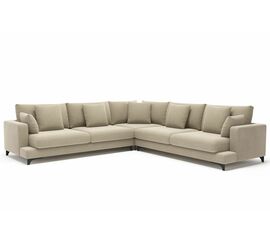 Oscar диван угловой рогожка бежевый | Интернет магазин мебели и декора LifeDekor