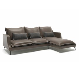 Rey диван с шезлонгом замша серый | Интернет магазин мебели и декора LifeDekor