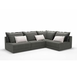 Incanto диван-кровать угловой без подлокотников велюр серый | Интернет магазин мебели и декора LifeDekor