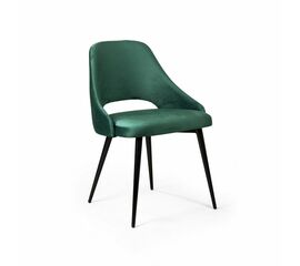Стул William, бархат зелёный 19/ черный конус | Интернет магазин мебели и декора LifeDekor
