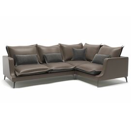 Rey диван угловой замша серый | Интернет магазин мебели и декора LifeDekor