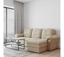 Diamante диван-кровать с шезлонгом велюр бежевый | Интернет магазин мебели и декора LifeDekor