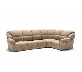 San-Remo угловой диван-кровать с реклайнером велюр бежевый | Интернет магазин мебели и декора LifeDekor