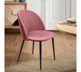 Стул Thomas, бархат пудровый 15 | Интернет магазин мебели и декора LifeDekor