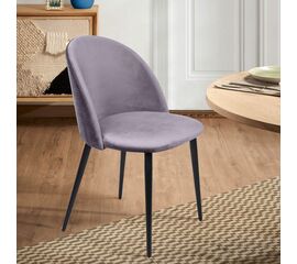 Стул Thomas, бархат светло-серый 26 | Интернет магазин мебели и декора LifeDekor