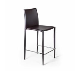 Стул полубарный Rolf, кожа коричневый | Интернет магазин мебели и декора LifeDekor