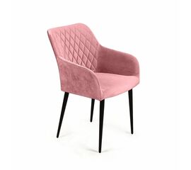 Стул с подлокотниками Robert, бархат пудровый 15 | Интернет магазин мебели и декора LifeDekor