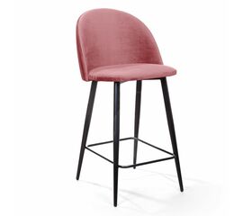 Стул полубарный Thomas, бархат пудровый 15 | Интернет магазин мебели и декора LifeDekor