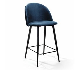 Стул полубарный Thomas, бархат синий 29 | Интернет магазин мебели и декора LifeDekor