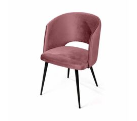 Кресло William, бархат пудровый 15/ черный конус | Интернет магазин мебели и декора LifeDekor