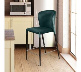 Стул полубарный Albert, бархат зеленый 19 /опора конус | Интернет магазин мебели и декора LifeDekor