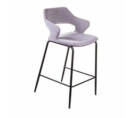 Стул полубарный Woddy, бархат серый | Интернет магазин мебели и декора LifeDekor