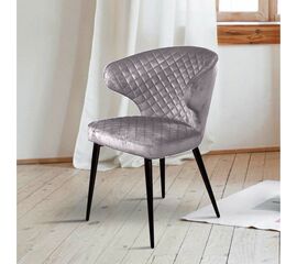 Стул Richard ромб, бархат светло-серый 26 | Интернет магазин мебели и декора LifeDekor
