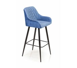 Стул барный Robert, бархат синий 29 | Интернет магазин мебели и декора LifeDekor