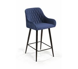 Стул полубарный Robert, бархат синий 29 | Интернет магазин мебели и декора LifeDekor
