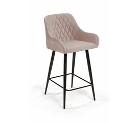 Стул полубарный Robert, бархат пепельно-бежевый 25 | Интернет магазин мебели и декора LifeDekor