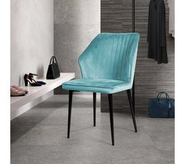 Стул Berg, бархат голубой 88 | Интернет магазин мебели и декора LifeDekor