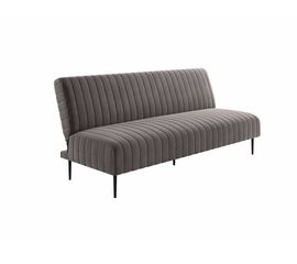 Baccara диван-кровать трехместный прямой без подлокотников, бархат антрацит 14 | Интернет магазин мебели и декора LifeDekor