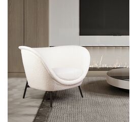 Лаунж кресло COUTURE букле светлый | Интернет магазин мебели и декора LifeDekor
