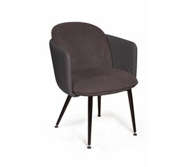 Стул с подлокотниками Phoenix (Феникс), ткань комбинированная с экокожей, черный | Интернет магазин мебели и декора LifeDekor