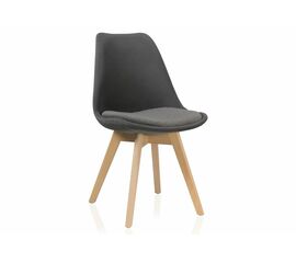Стул деревянный Bonuss dark gray / wood | Интернет магазин мебели и декора LifeDekor