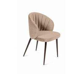 Стул Mont Blanc, бархат бежевый 5 / черный конус | Интернет магазин мебели и декора LifeDekor