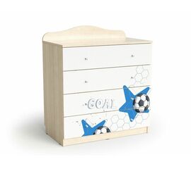 Комод "Футбол", Шимо светлый/Белый | Интернет магазин мебели и декора LifeDekor