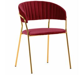 Стул Turin винный с золотыми ножками | Интернет магазин мебели и декора LifeDekor