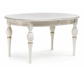 Стол деревянный Авилла молочный / золото | Интернет магазин мебели и декора LifeDekor