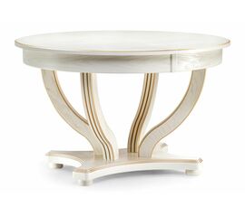 Стол деревянный Дорсет молочный / золото | Интернет магазин мебели и декора LifeDekor