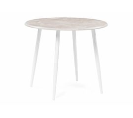 Стол деревянный Абилин 90 мрамор бежевый / белый матовый | Интернет магазин мебели и декора LifeDekor